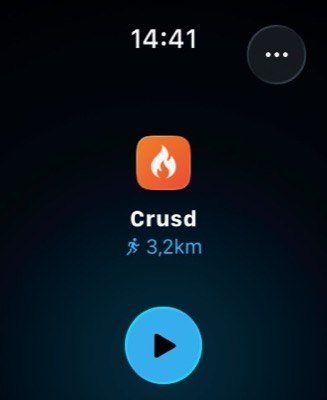 Crusd workout ready to start on Apple Watch